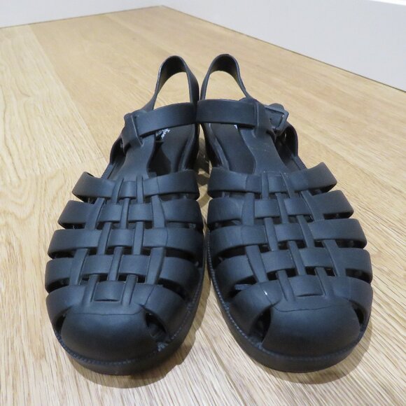 MELISSA Possession Jelly Fisherman Sandal Shoes in Matte Black Chunky Size US 7 - Picture 3 of 10